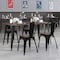 Flash Furniture Rectangle Black Metal Table Set with Wood Top and, 30.25" W, 60" L, 30.5" H, Wood, Wood Grain CH-WD-TBCH-27-GG - alternate 1